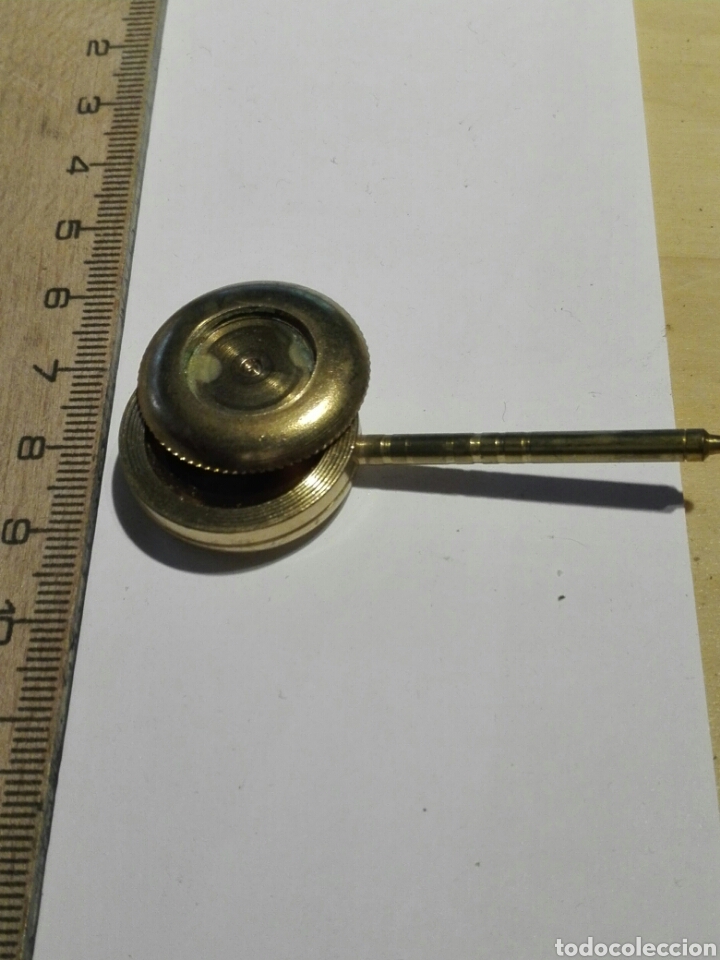 Vintage: MINIATURA DE LAT&Oacute;N. CALIENTA CAMAS CON TAPA