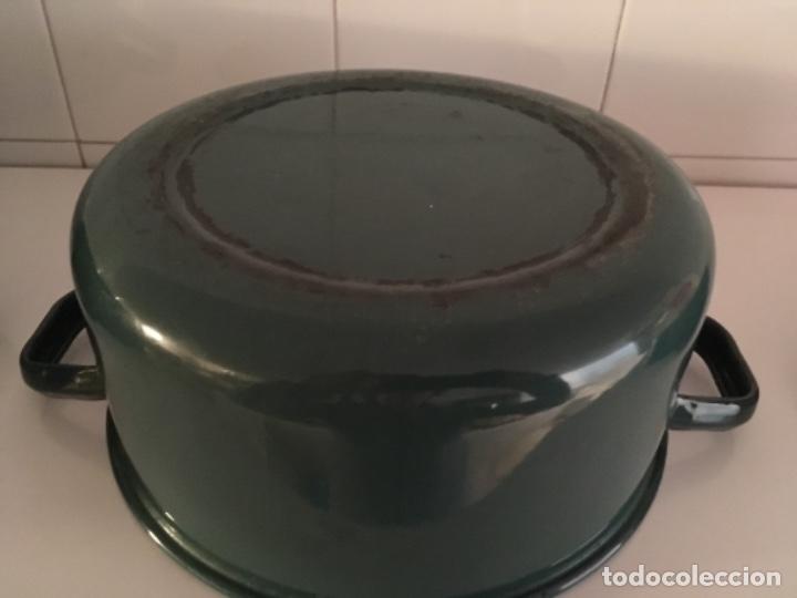 Vintage: JUEGO DE TRES CACEROLAS ESMALTADAS - Foto 6