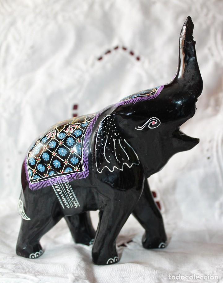 Vintage: ELEFANTE DE MADERA INDU-VINTAGE - Foto 8