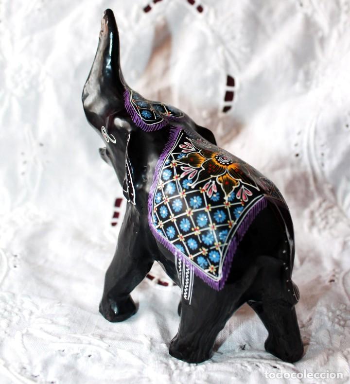 Vintage: ELEFANTE DE MADERA INDU-VINTAGE - Foto 9