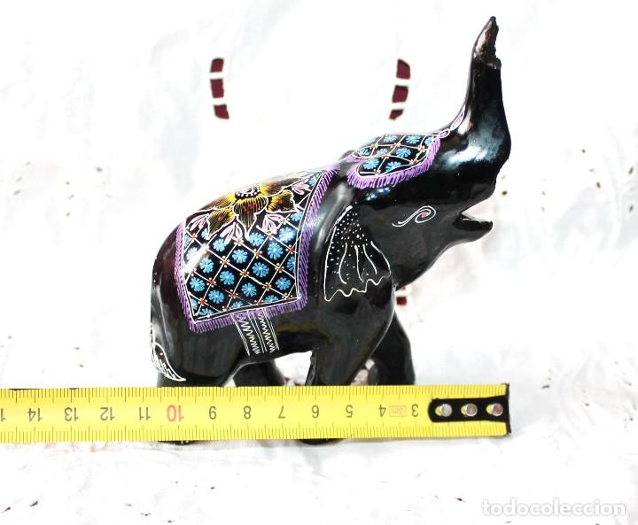 Vintage: ELEFANTE DE MADERA INDU-VINTAGE - Foto 11