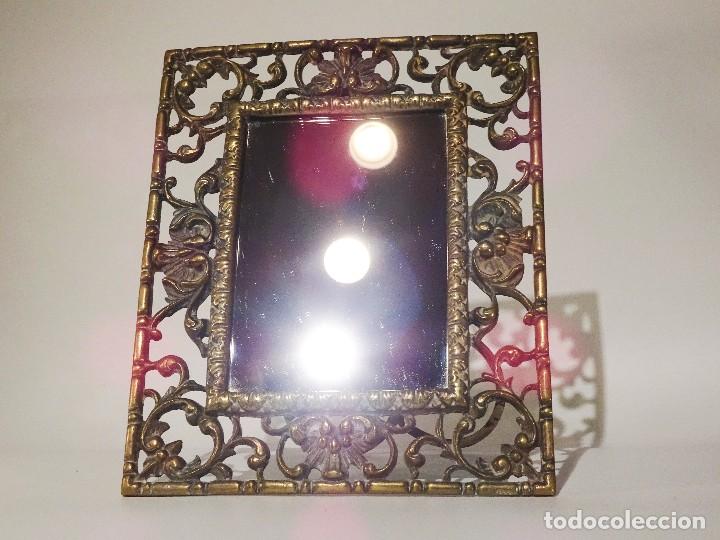 Vintage: Marco de bronce con espejo - Foto 5