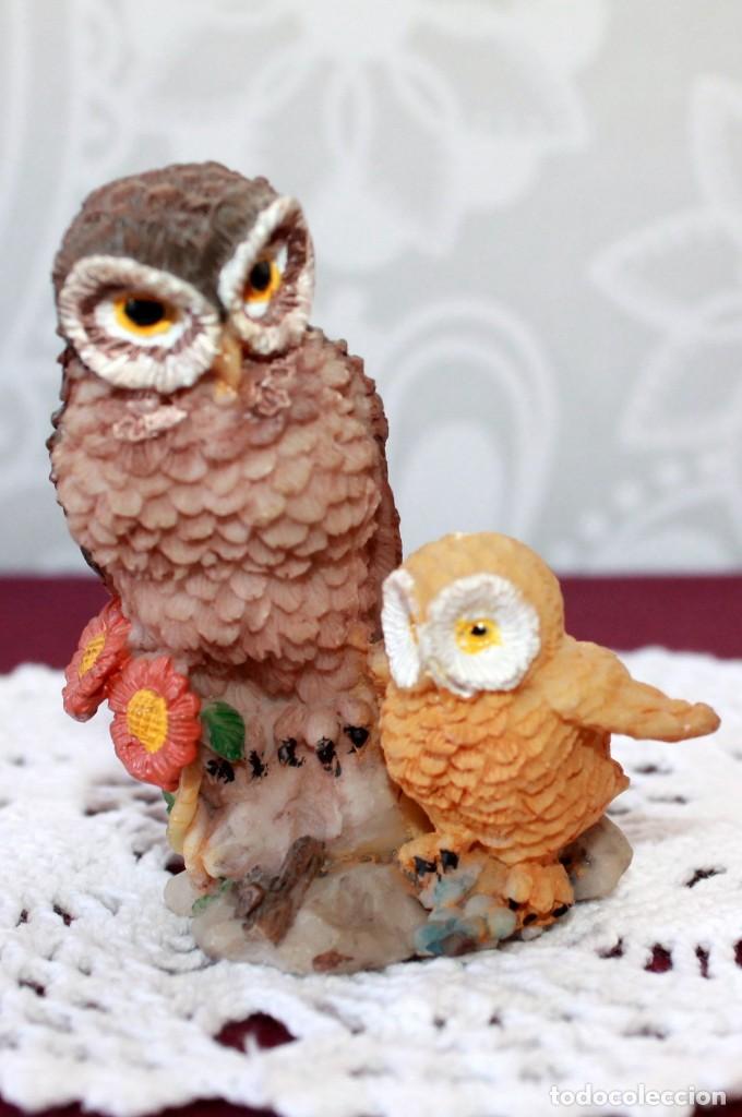 PAREJA BUHOS DE RESINA