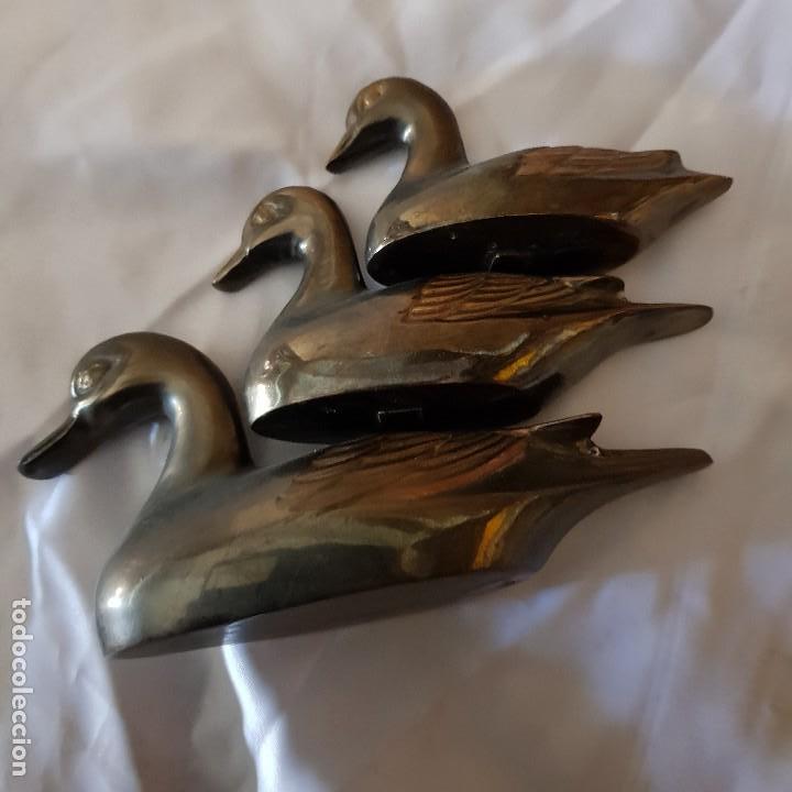 Vintage: TRIO DE PATOS BRONCE - Foto 7
