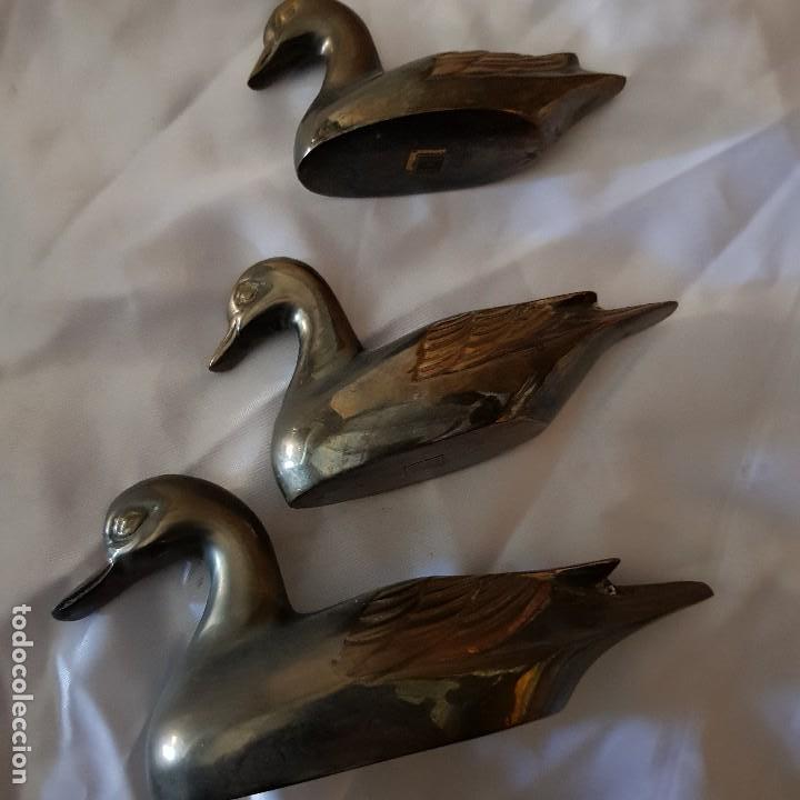 Vintage: TRIO DE PATOS BRONCE - Foto 8