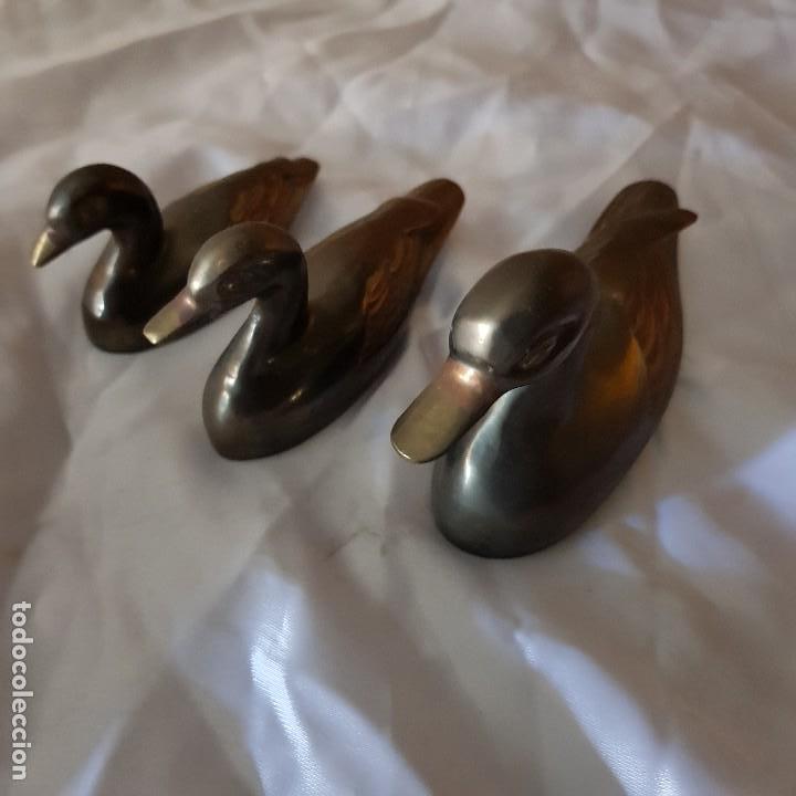 Vintage: TRIO DE PATOS BRONCE