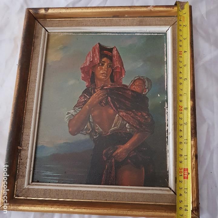 Vintage: CUADRO MUJER CON NI&Ntilde;O - Foto 2