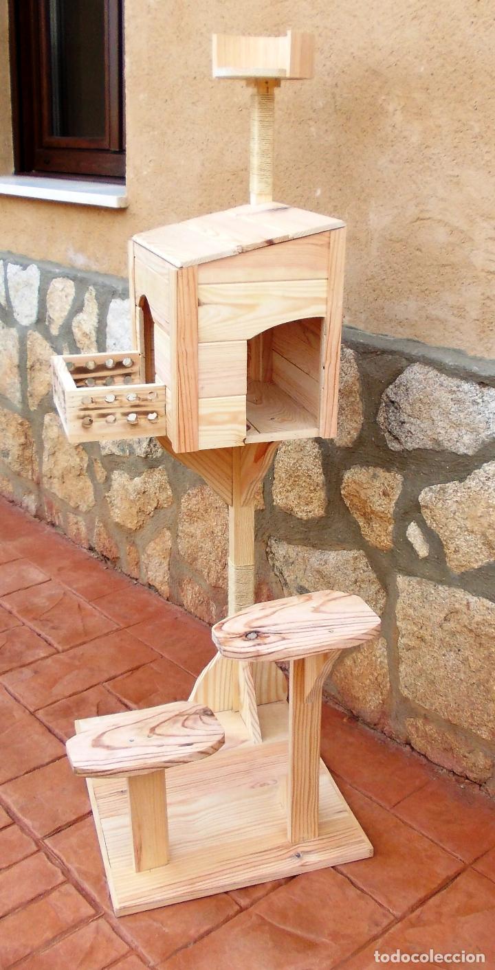 Vintage: Arbol Rascador gatos, casita madera, ani365