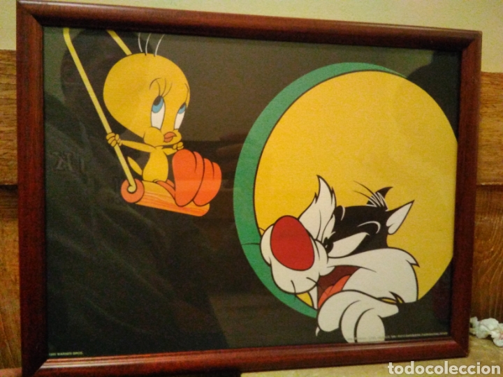 Vintage: Cuadro Piolin Silvestre edicion Limitada 1000 unidades Copyright Warner Bros Emarcado con cristal