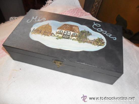 Vintage: CAJA DE MADERA DECORADA A MANO - Foto 1
