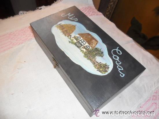 Vintage: CAJA DE MADERA DECORADA A MANO - Foto 3
