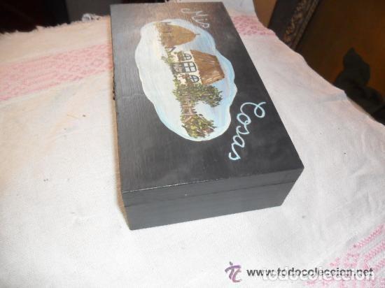 Vintage: CAJA DE MADERA DECORADA A MANO - Foto 5