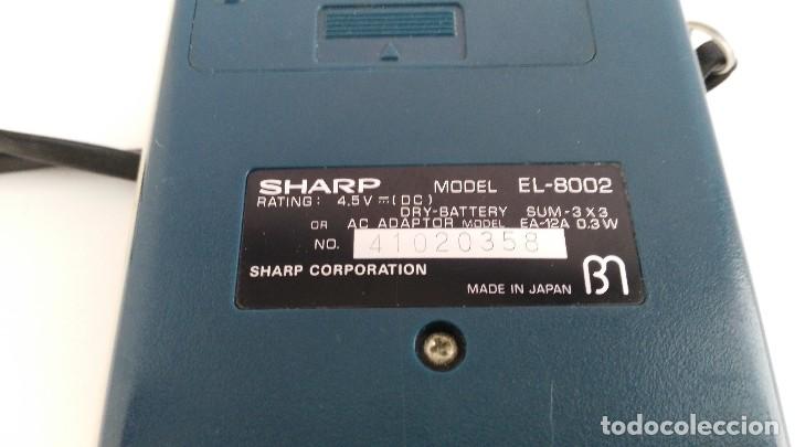 Vintage: antigua calculadora sharp elsi  8002 - Foto 6