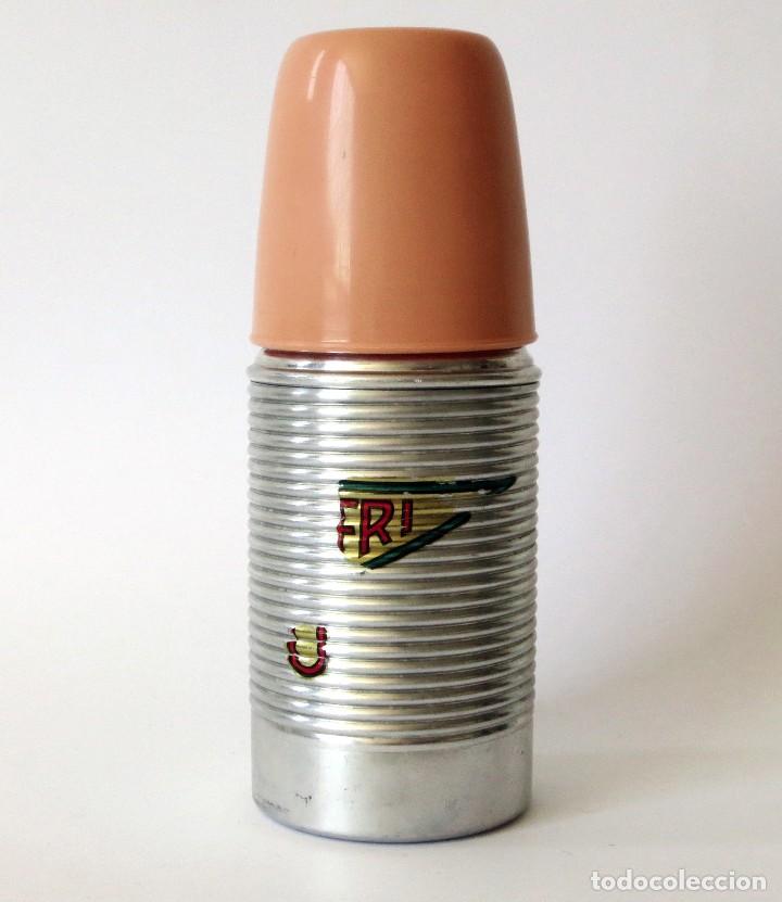 Vintage: Antiguo termo de aluminio marca Calfri. Manufacturas Termos S.A. Made in Spain. Tres piezas