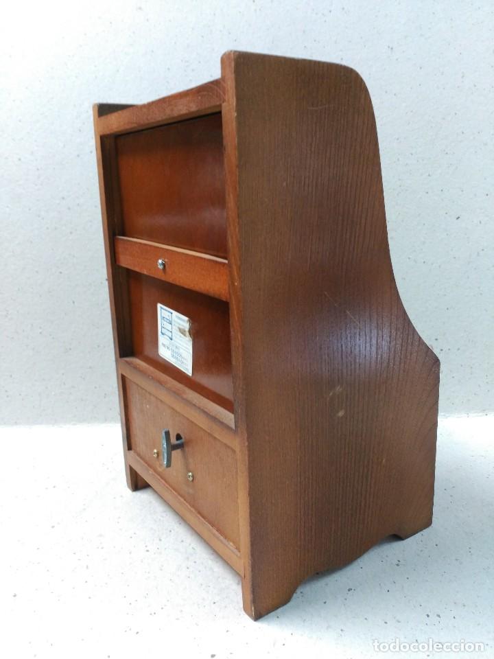 Vintage: RELOJ CAJA DE MUSICA EN MADERA - Foto 7