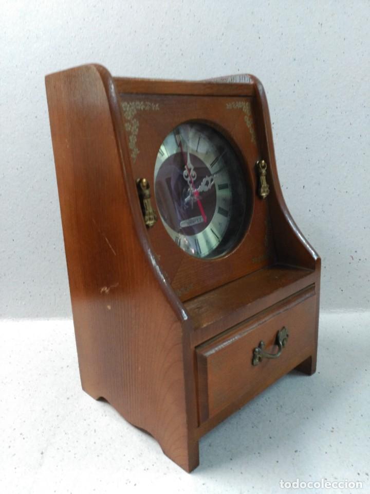 Vintage: RELOJ CAJA DE MUSICA EN MADERA - Foto 9