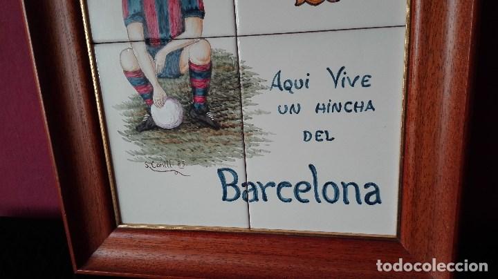 Vintage: CUADRO AZULEJOS F.C. BARCELONA - Foto 3