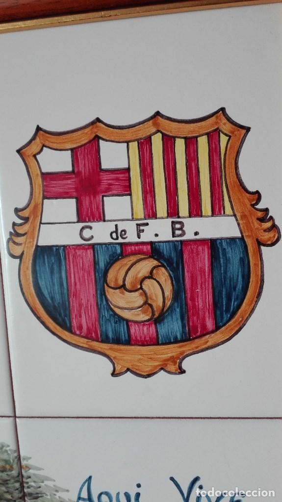 Vintage: CUADRO AZULEJOS F.C. BARCELONA - Foto 4