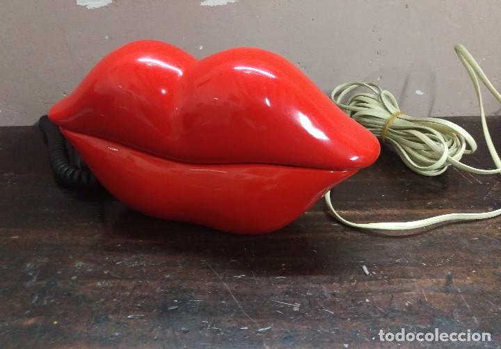 Vintage: Telefono vintage labios rojos funcionando - Foto 1