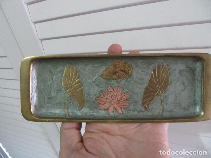 Vintage: BANDEJA LATON/BRONCE INDIA A&Ntilde;OS 70S