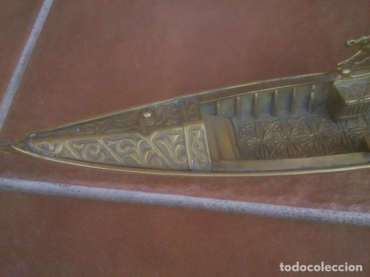 Vintage: ANTIGUA GONDOLA EN BRONCE TRABAJADO - Foto 8