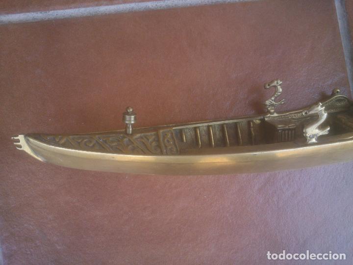 Vintage: ANTIGUA GONDOLA EN BRONCE TRABAJADO - Foto 9
