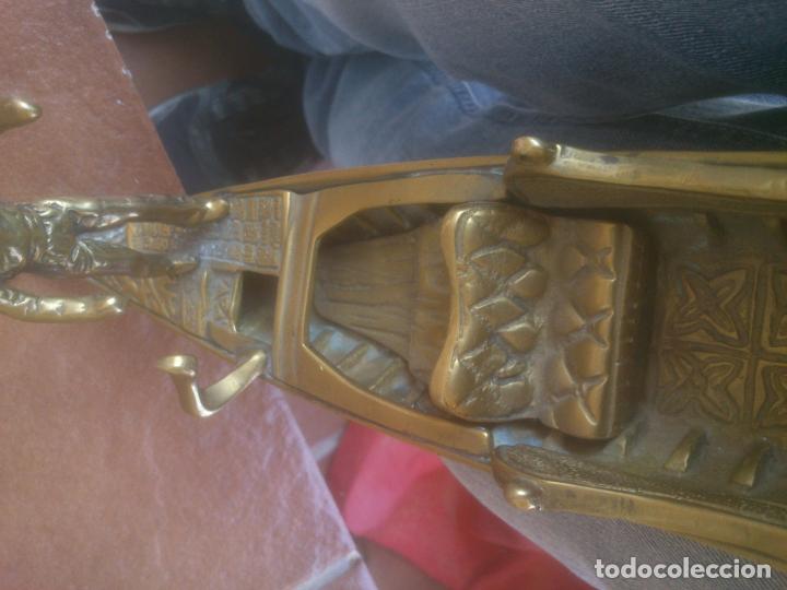 Vintage: ANTIGUA GONDOLA EN BRONCE TRABAJADO - Foto 11