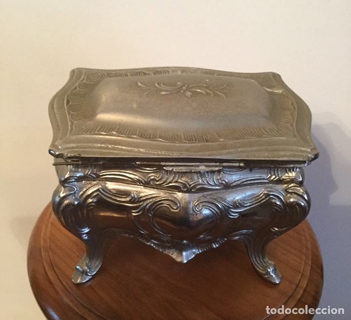 Vintage: ANTIGUA CAJA JOYERO DE CALAMINA - Foto 5