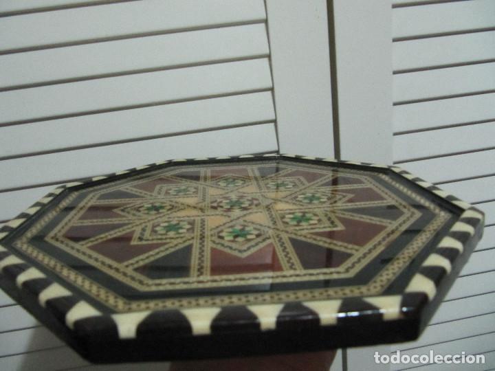 Vintage: Bandeja octogonal con marqueteria taracea de granada - Foto 6