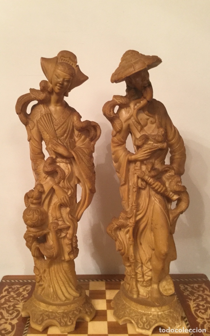 Vintage: PAREJA VITAGE DE CHINOS A&Ntilde;OS 70 DE RESINA