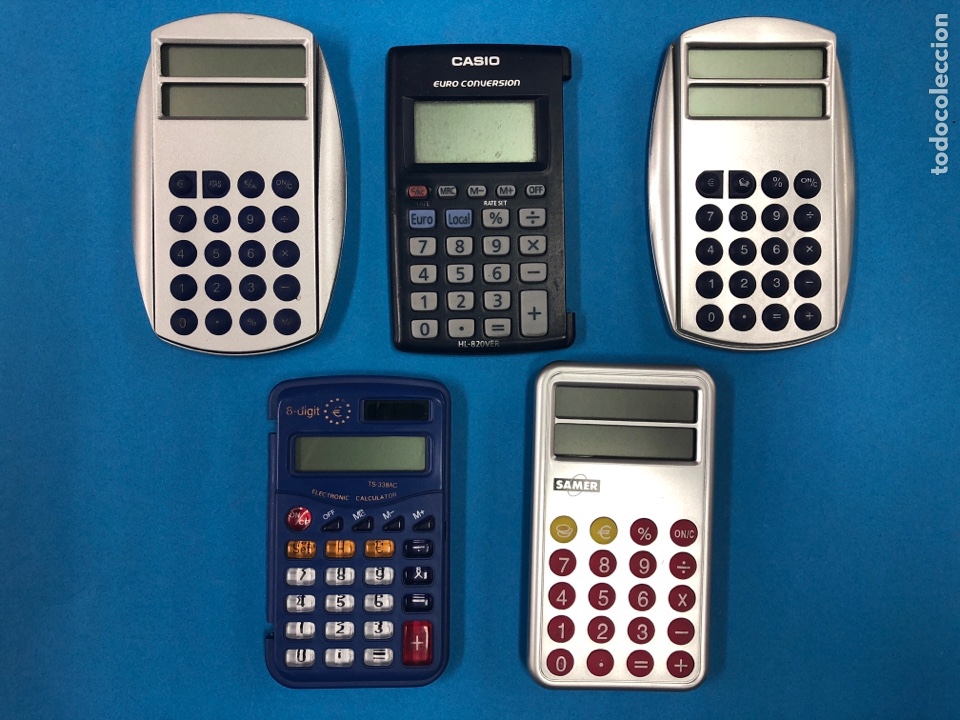 Vintage: Lote Calculadoras conversoras de euro-pesetas.