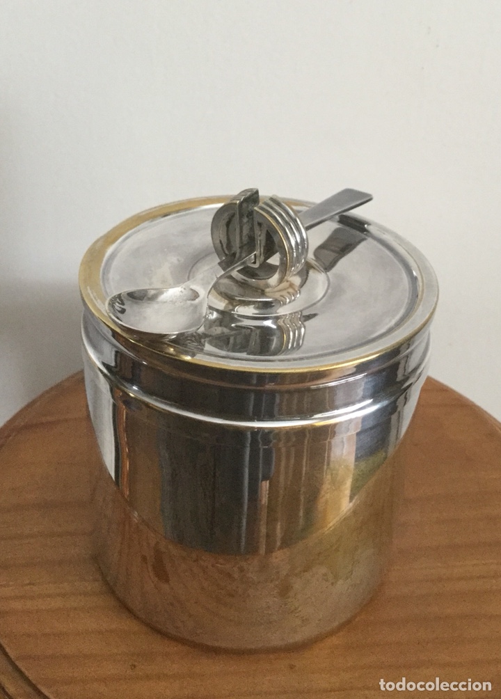 Vintage: ANTIGUO BOTE ALPACA PARA MERMELADA, O SIMILAR ART DECO