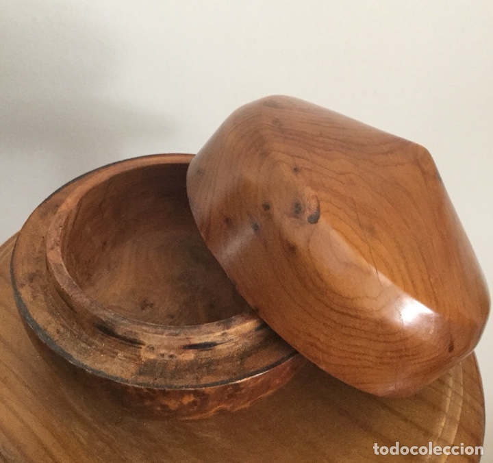 Vintage: CAJA DE MADERA DE RA&Iacute;Z DE TUYA - Foto 5