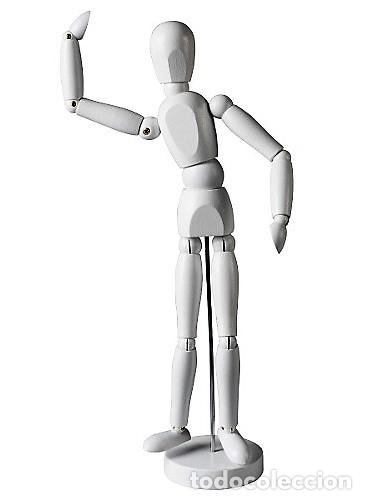 Vintage: Figura Articulada Maniqui Madera blanca