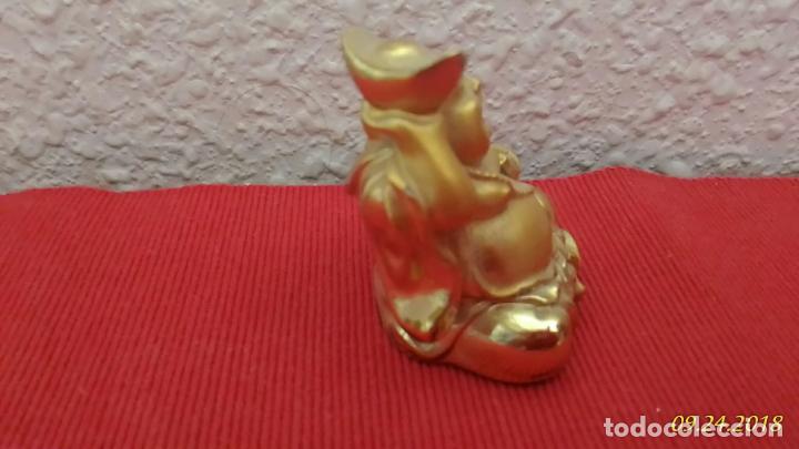 Vintage: Figura de Buda. Dorado. - Foto 4