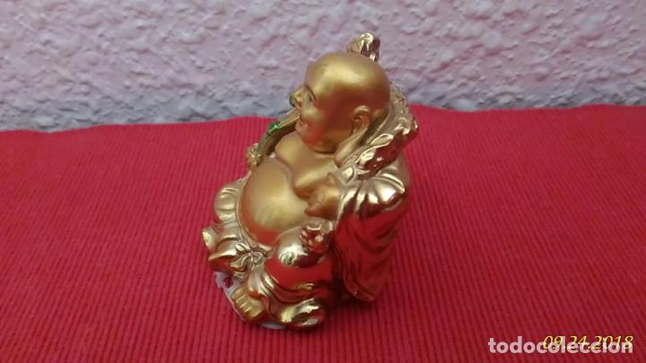 Vintage: Figura de Buda. Dorado. - Foto 2
