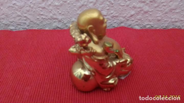 Vintage: Figura de Buda. Dorado. - Foto 3