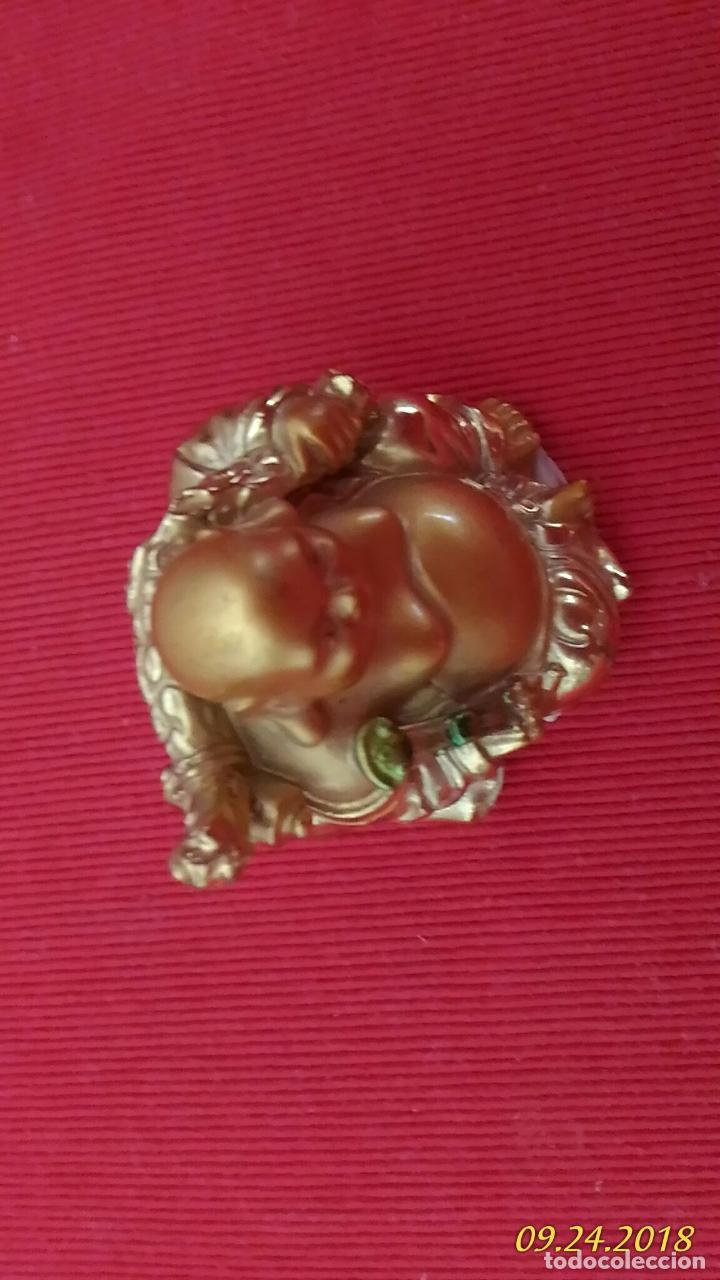 Vintage: Figura de Buda. Dorado. - Foto 5