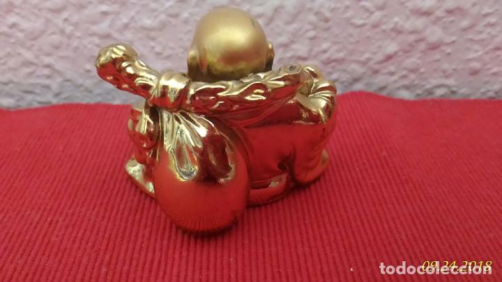 Vintage: Figura de Buda. Dorado. - Foto 3
