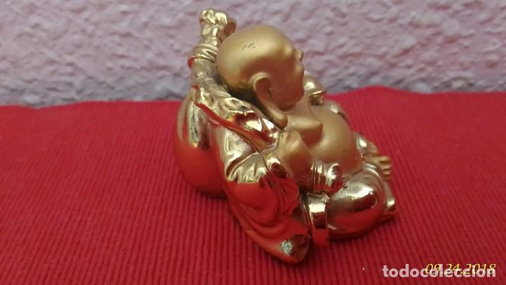 Vintage: Figura de Buda. Dorado. - Foto 4