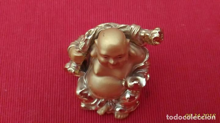Vintage: Figura de Buda. Dorado. - Foto 5