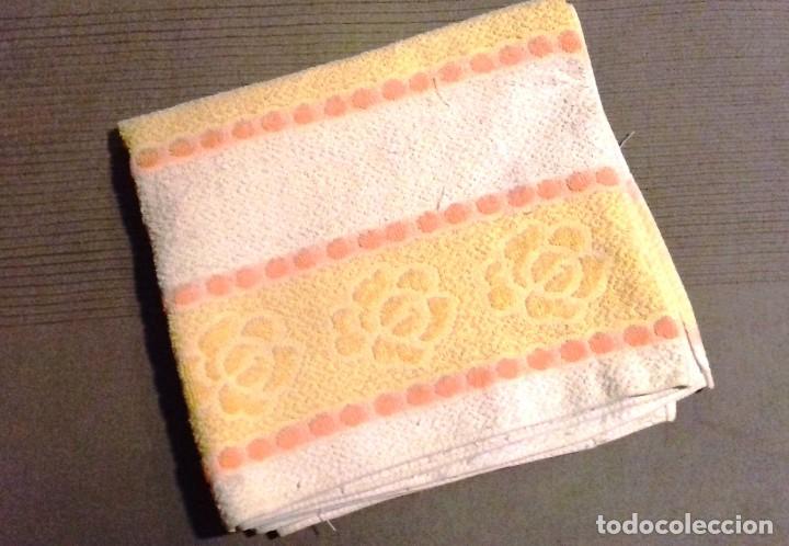 Vintage: Toalla de ducha vintage, a&ntilde;os 70, medidas 1,25 x 0,58