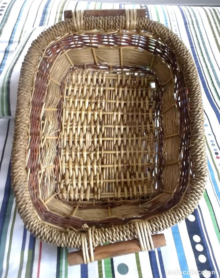 Vintage: CESTA DE MIMBRE A&Ntilde;OS 70 - Foto 5