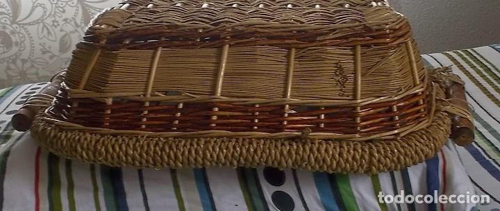Vintage: CESTA DE MIMBRE A&Ntilde;OS 70 - Foto 7