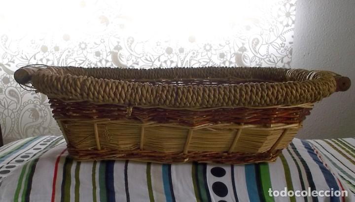 Vintage: CESTA DE MIMBRE A&Ntilde;OS 70 - Foto 8