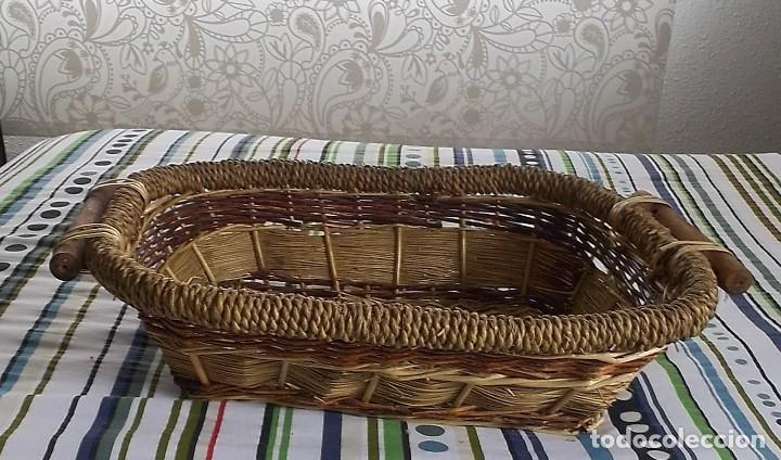 Vintage: CESTA DE MIMBRE A&Ntilde;OS 70 - Foto 10