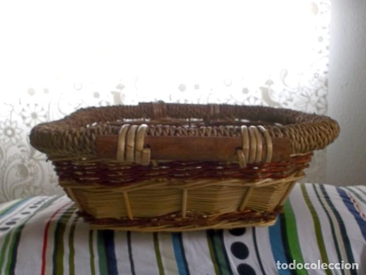Vintage: CESTA DE MIMBRE A&Ntilde;OS 70 - Foto 12