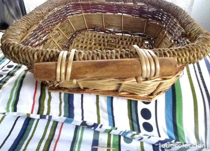 Vintage: CESTA DE MIMBRE A&Ntilde;OS 70 - Foto 13