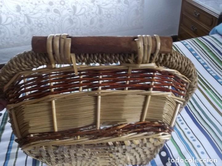 Vintage: CESTA DE MIMBRE A&Ntilde;OS 70 - Foto 17