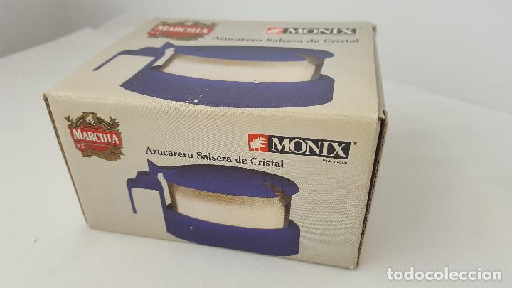 Vintage: AZUCARERO SALSERA DE CRISTAL. MONIX - Foto 3
